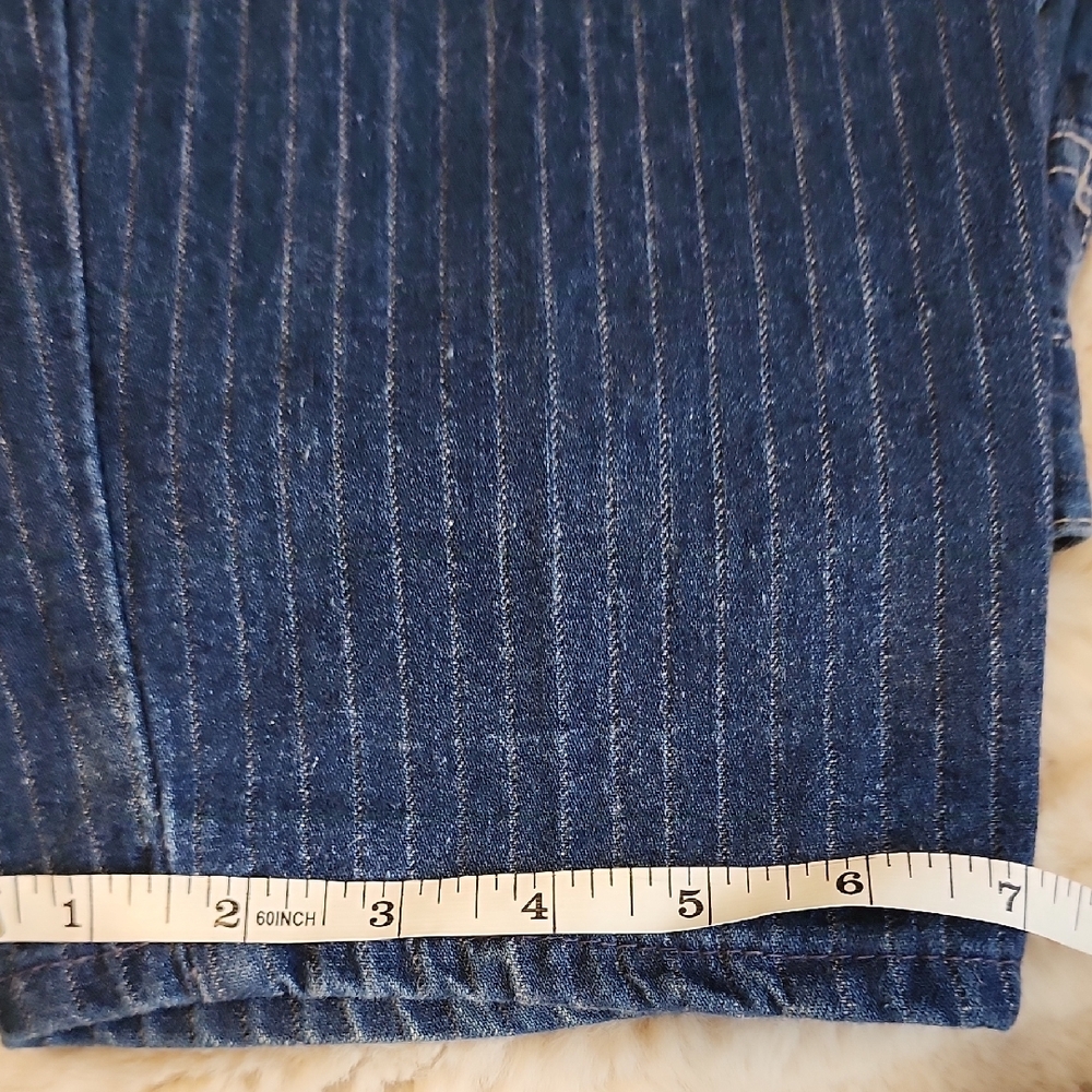 VINTAGE Lee Women's High Rise Blue Striped Jeans - Picture 3 of 10